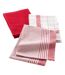 Lot de 3 Torchons Vibrato 50x70cm Rouge-1