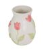 Vase Tulipes en Dolomite Fleur de Rose 21cm Multicolore-1
