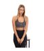 Womens/ladies Series-3 Active Sports Bra Charcoal Skins-4