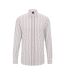 Chemise Manches Longues Motif/style À Rayures Homme Rouge Foncé Boss-1