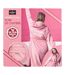 Robe de Chambre Sherpa Flemme de Ouf Rose-5
