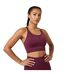 Womens/ladies Adjustable Seamless Sports Bra Dark Cherry USA-1