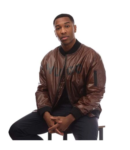 Mens Byler2431 Bomber Jacket Brown Hugo