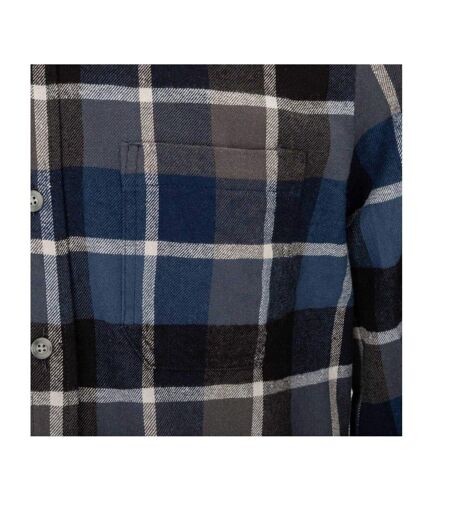 Mens Checkered Shirt Blue Black Firetrap