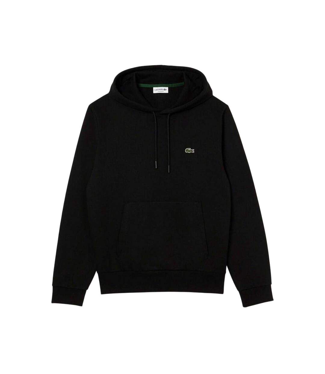 Mens Basic Pullover Hoodie Black Lacoste-2