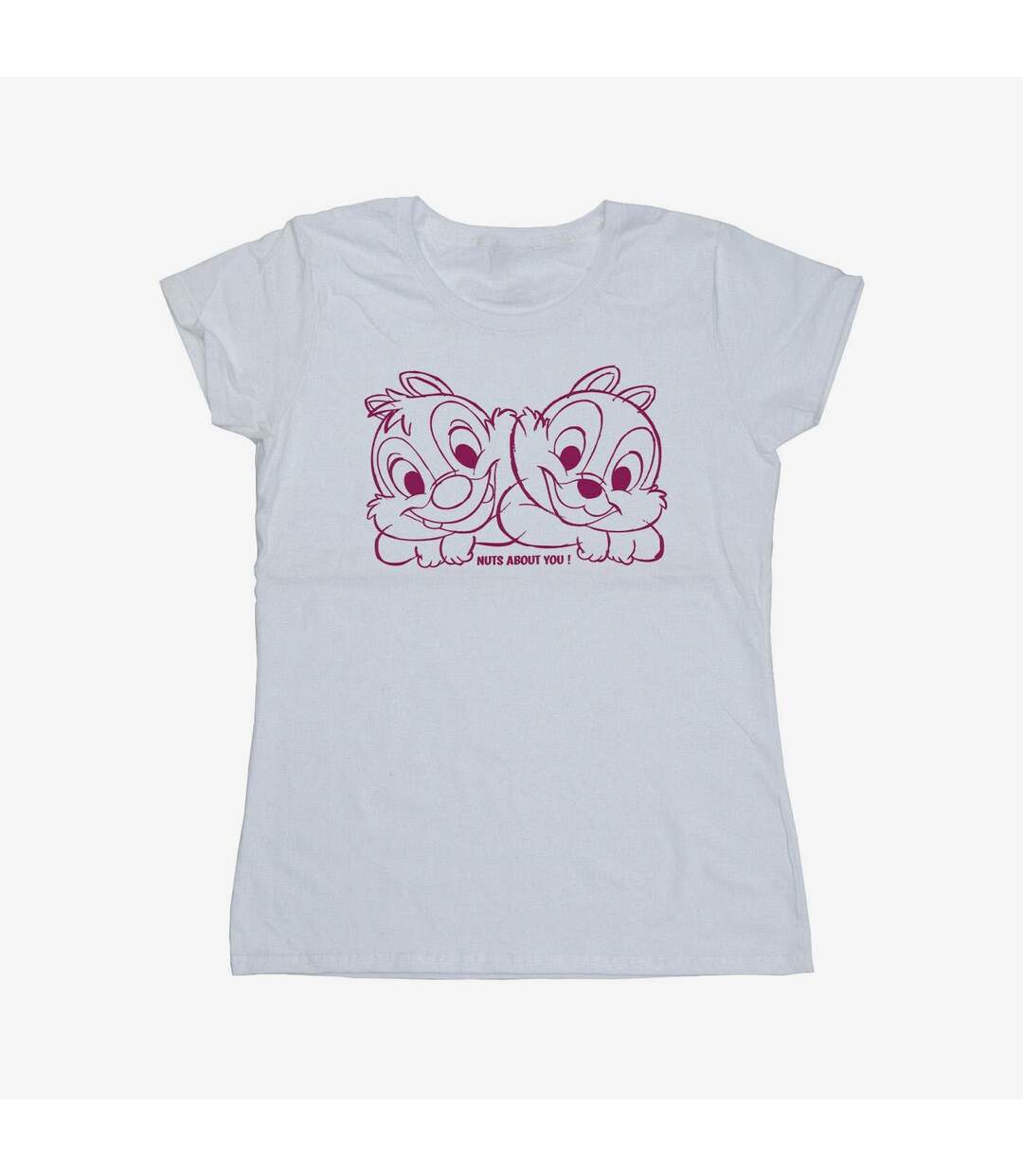 Disney T-shirt en coton Chip 'n' Dale Nuts About You - Femme/Ladies (Blanc) - UTBI51374-1