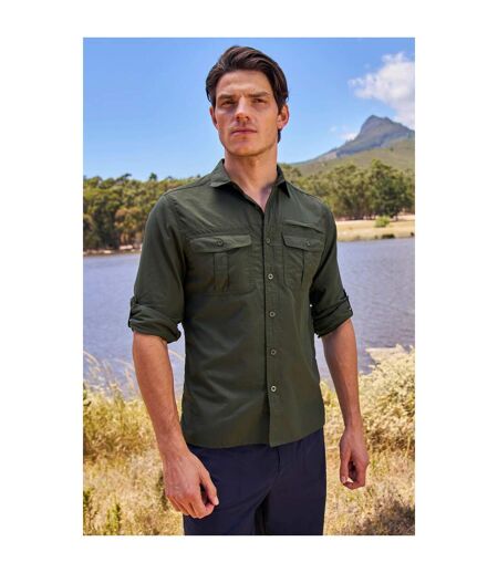 Mountain Warehouse Mens Navigator II UV Protection Shirt (Khaki Green)