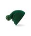 Adultes Bonnet Unisexe Snowstar Vert Bouteille Blanc Cassé Beechfield-1