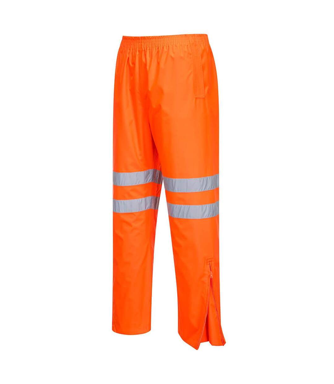 Mens waterproof safety traffic trousers orange Portwest-1