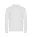 Polo Manches Longues Premium Homme Blanc Clique-1