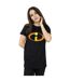 Disney Womens/Ladies The Incredibles Costume Logo Cotton Boyfriend T-Shirt (Noir) - UTBI48837-2
