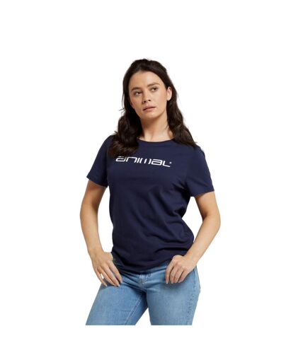 Animal Womens/Ladies Marina Logo Natural T-Shirt (Navy) - UTMW2448