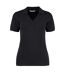 Polo À Manches Courtes Et Col En V  Sophia Comfortecpour Femme Noir Kustom Kit-1