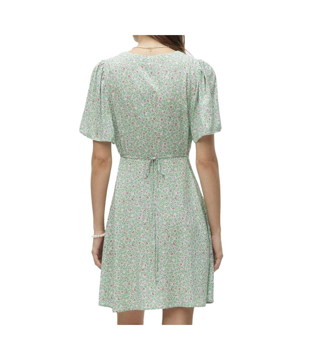 Robe verte femme vero moda malba-2