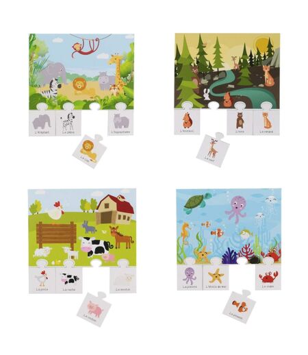 Jeu de Société Educatif Animaux 16cm Multicolore