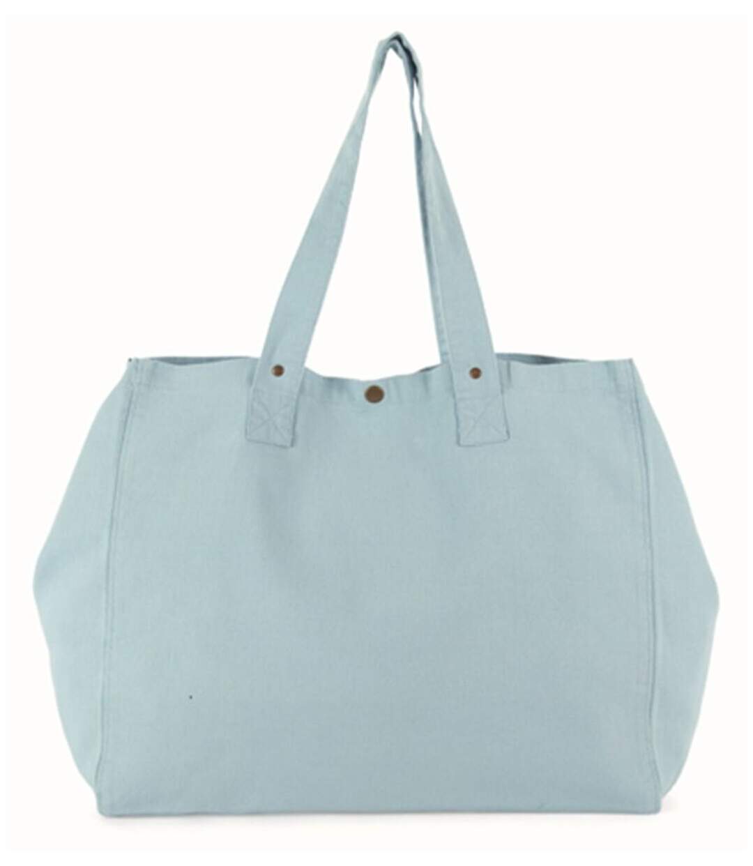 Sac shopping en coton délavé - KI3208 - bleu dream-1