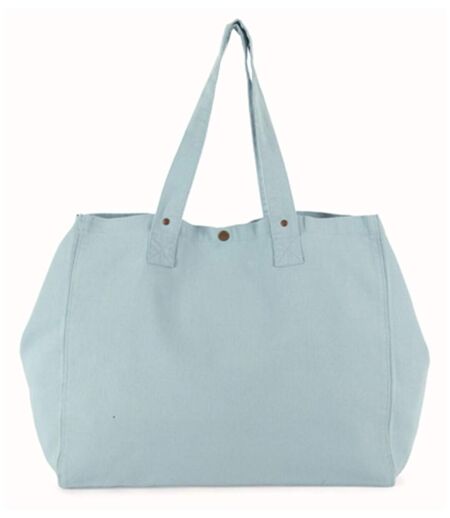 Sac shopping en coton délavé - KI3208 - bleu dream