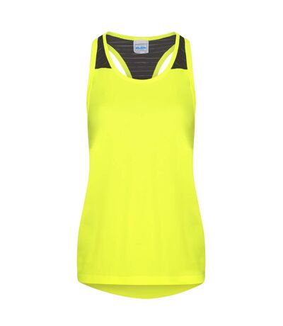 AWDis Just Cool Womens/Ladies Girlie Smooth Workout Vest (Electric Yellow)