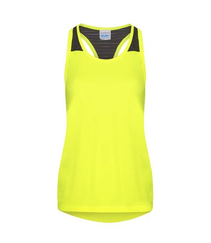 AWDis Just Cool Womens/Ladies Girlie Smooth Workout Vest (Electric Yellow)