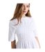 Robe T-shirt Motif/style Froncé Femme Blanc Neige Mamalicious-3