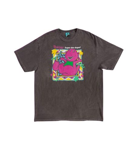 T-shirt Super Dee Duper Adulte Charbon Barney