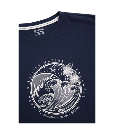 Womens/ladies holly cornwall t-shirt navy Animal
