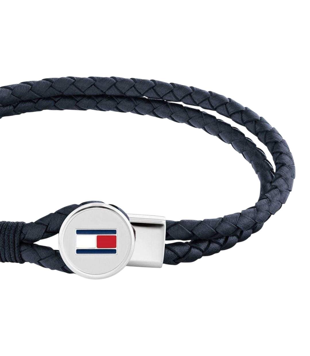 Mens Leather Braided Bracelet One Size Blue Tommy Hilfiger-2