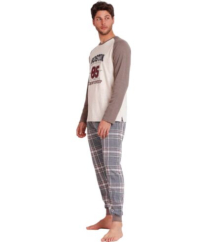 Pyjama tenue d'intérieur pantalon top manches longues Boston Admas