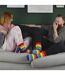 1 Pack Rainbow Striped Thermal Non Slip Slipper Socks for Winter-3