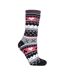 Ladies Fairisle Non Slip Thermal Slipper Socks