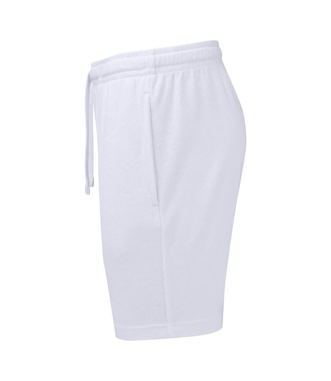 Mens Terrycloth Shorts White Wombat-3