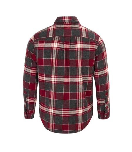 Mens Checkered Shirt Black Red Firetrap