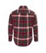 Mens Checkered Shirt Black Red Firetrap-2