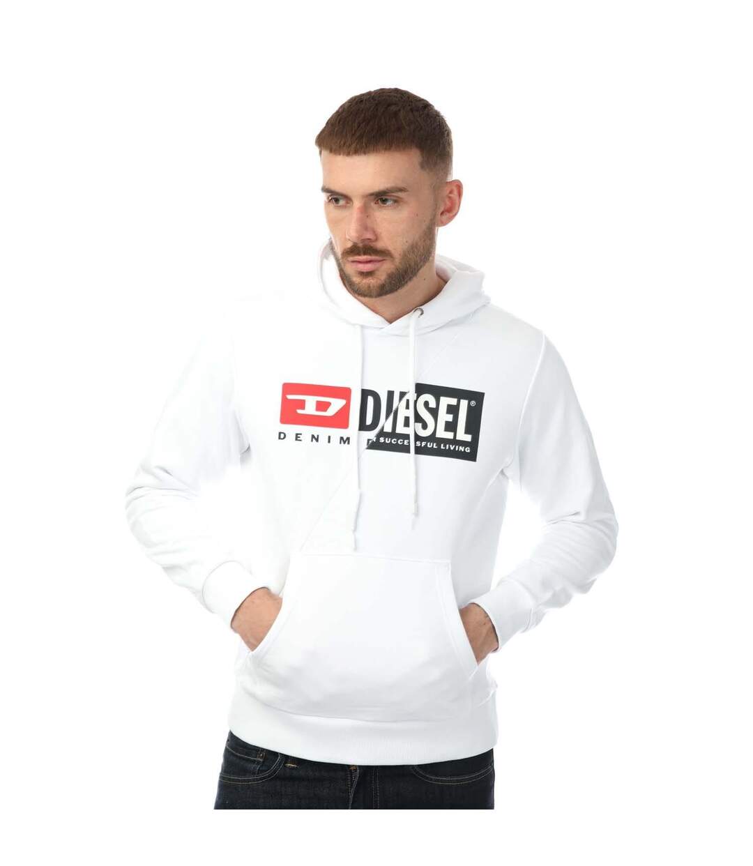 Sweat à capuche s-girk cuty felpa homme blanc Diesel-4