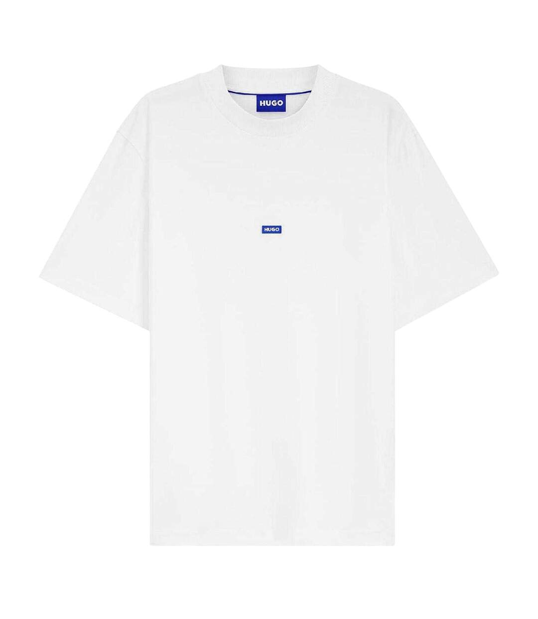 Mens Nieros Logo Regular Short-sleeved T-shirt White Hugo-2