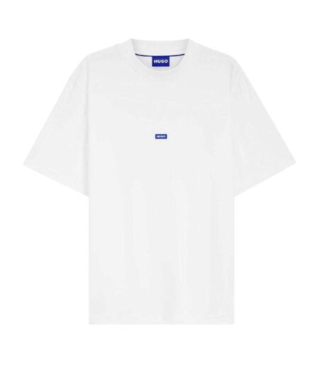 Mens Nieros Logo Regular Short-sleeved T-shirt White Hugo