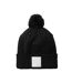 Bonnet Motif/style Pompon Noir Blanc Beechfield-2