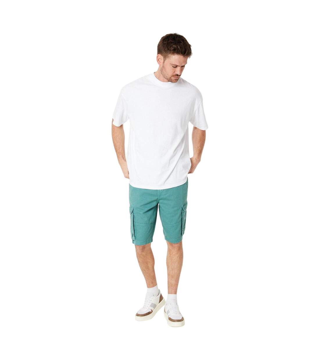 Short à poches homme turquoise vif Maine-3