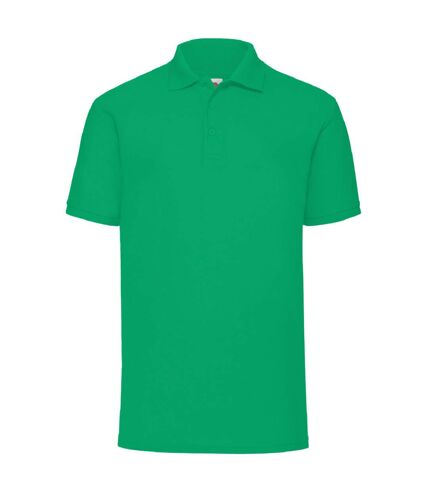 Fruit Of The Loom Mens 65/35 Pique Short Sleeve Polo Shirt (Kelly Green)