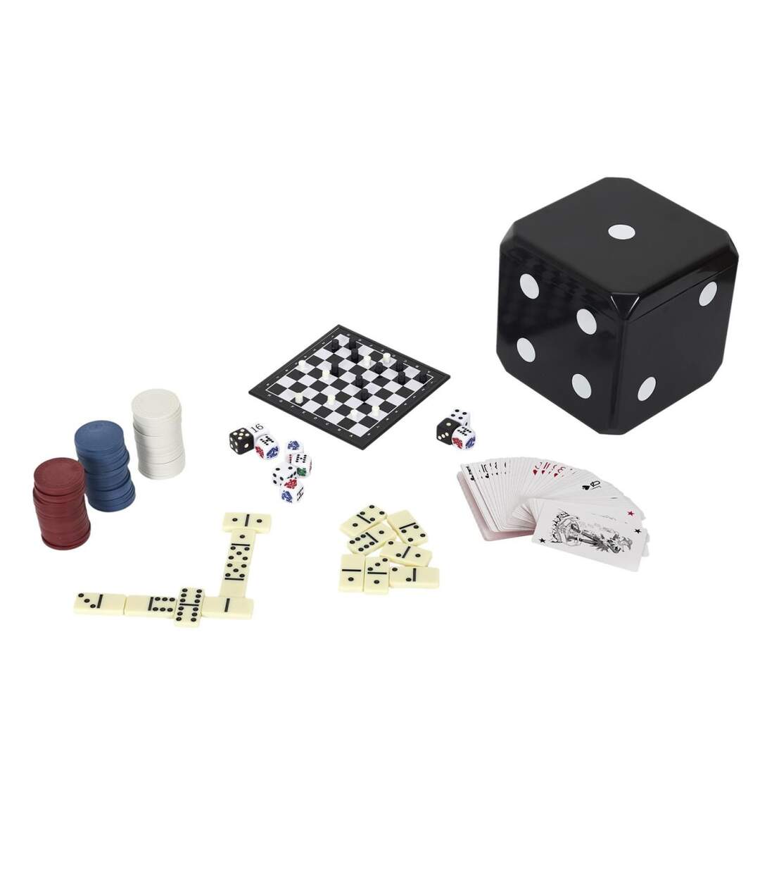 Cube de Jeux 6 en 1 16cm Noir & Blanc-1