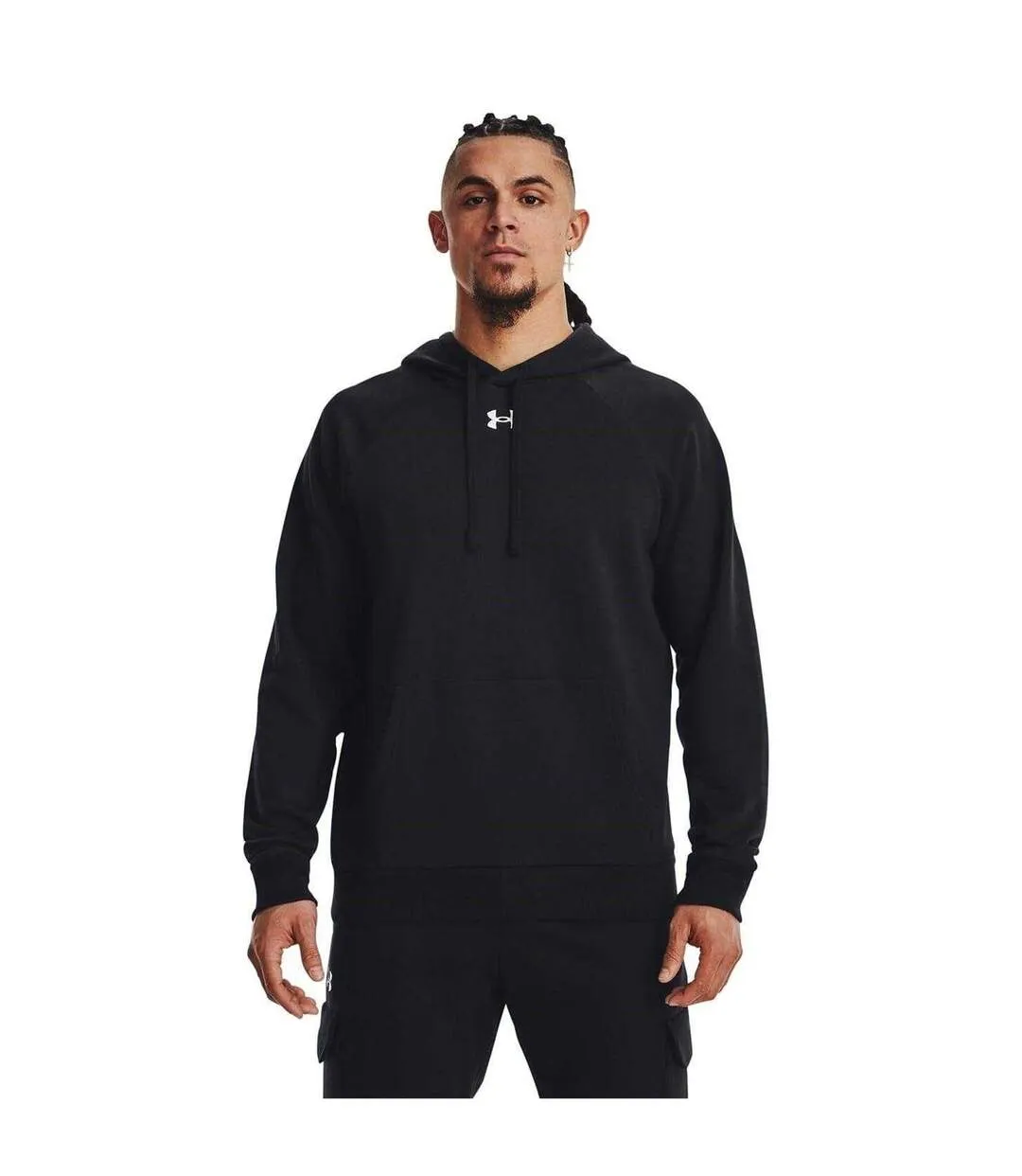 Mens Fleece Hoodie Black Under Armour-1