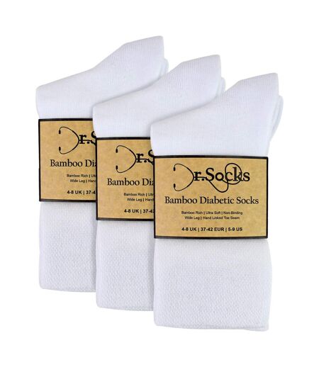 Dr.Socks - 12 Paires Chaussettes Femme Bambou Diabète | Confort Léger