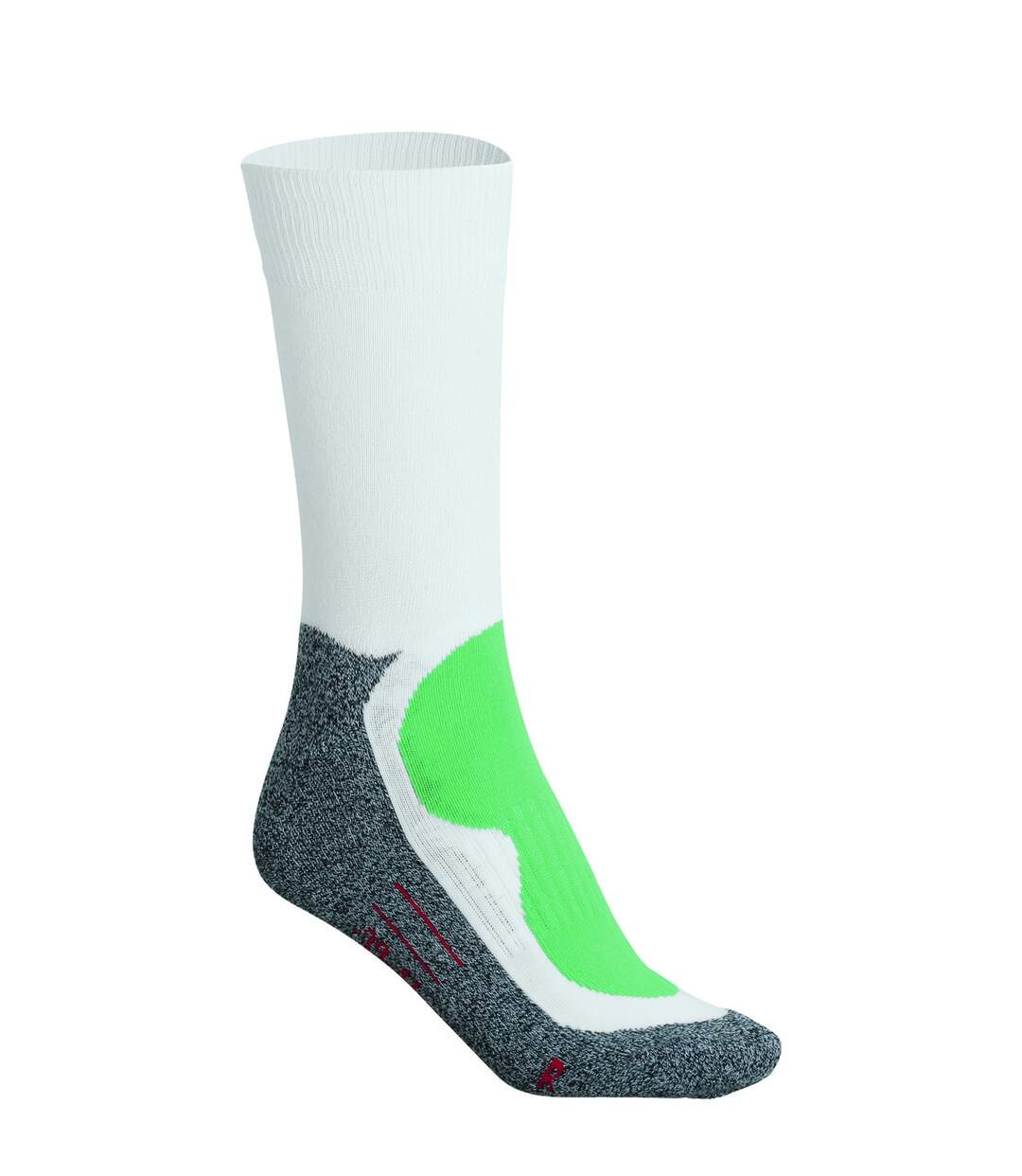 Chaussettes de sport - homme femme - JN211 - vert et blanc-1