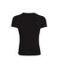 Womens/ladies Logo Ribbed Fitted T-shirt Black Tommy Jeans-3