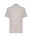 Mens pique drop shoulder polo shirt ivory Native Spirit-2
