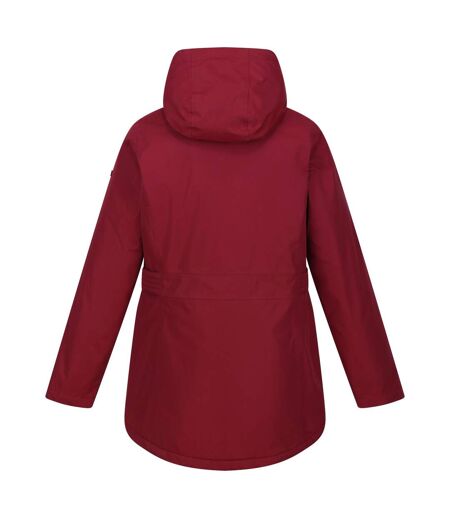 Regatta Womens/Ladies Brenlyn Abstract Hearts Waterproof Jacket (Cabernet) - UTRG9209