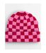 Bonnet Motif/style Damier Adulte Rouge Classique Vrai Rose Beechfield-3