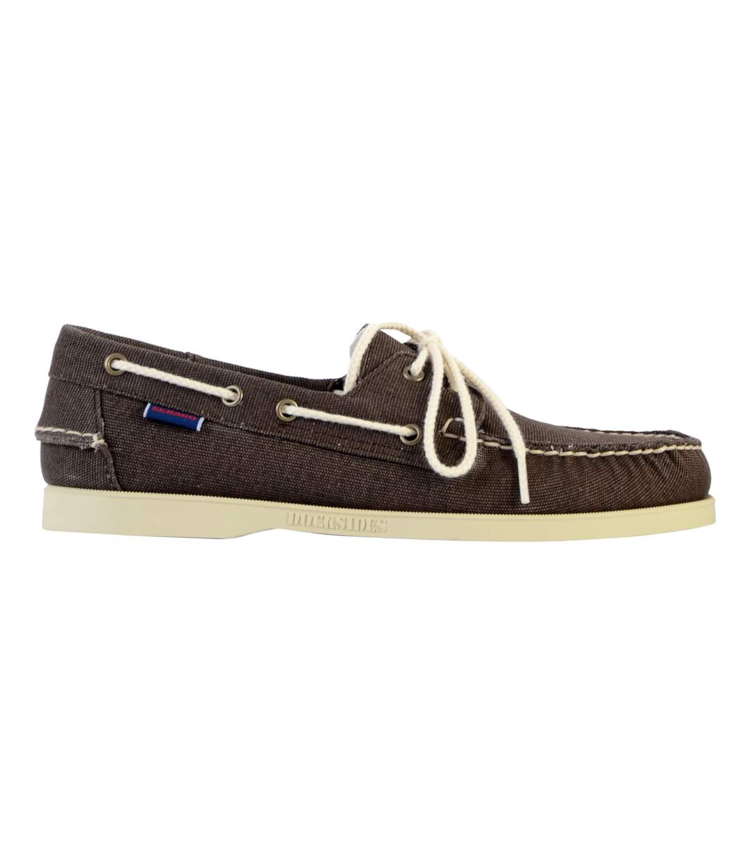 Mocassin Basse Cuir Sebago Portland 10OZ Washed Canvas-2