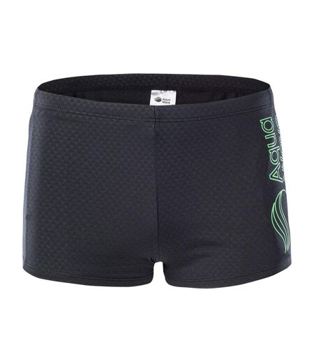 Short De Bain Motif/style Logo Blary Homme Noir Menthe Au Lait Aquawave