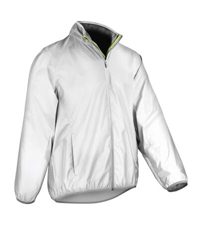 Spiro Mens Luxe Reflective Hi-Vis Jacket (Neon White) - UTRW8036
